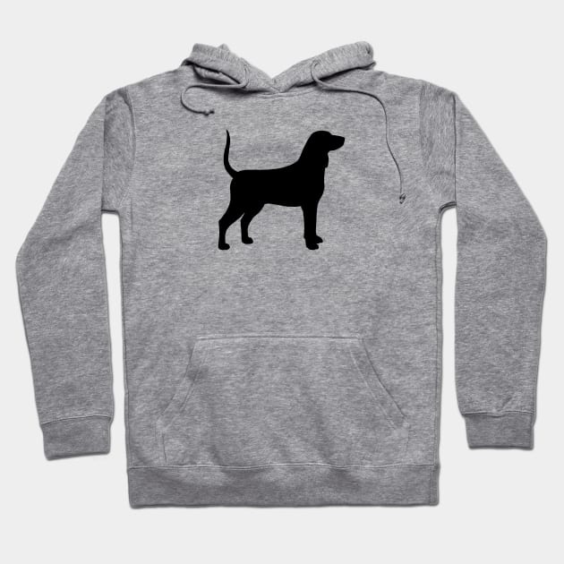 Bluetick Coonhound Silhouette Hoodie by Coffee Squirrel